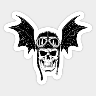 Skull Aviator Sticker